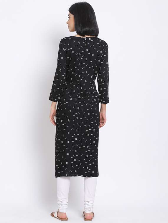 women's straight kurta - 17620679 - Standard Image - 3