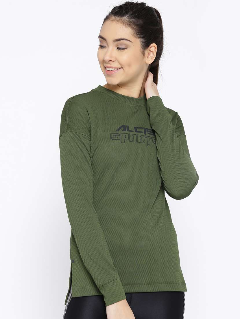 round neck solid sweatshirt