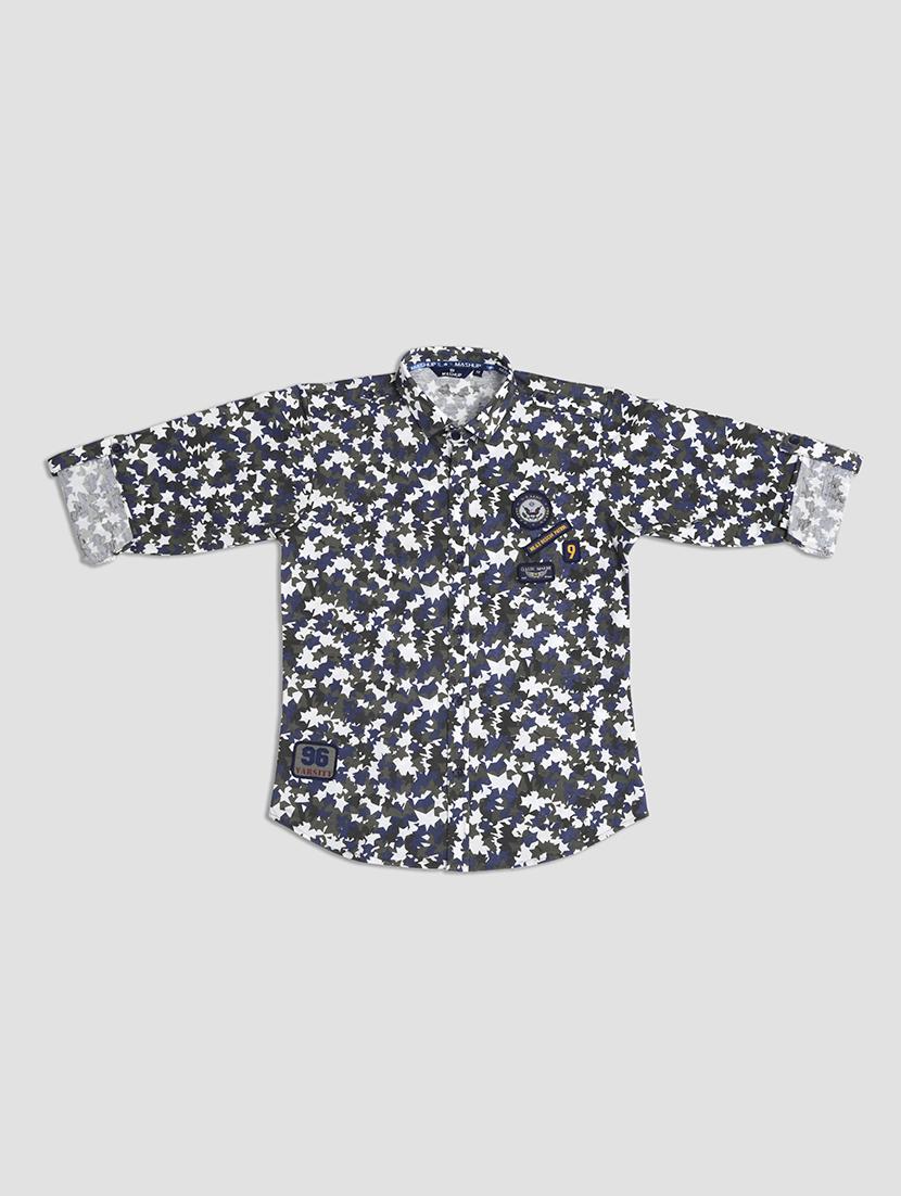 blue printed casual shirt - 17620860 - Zoom Image - 0