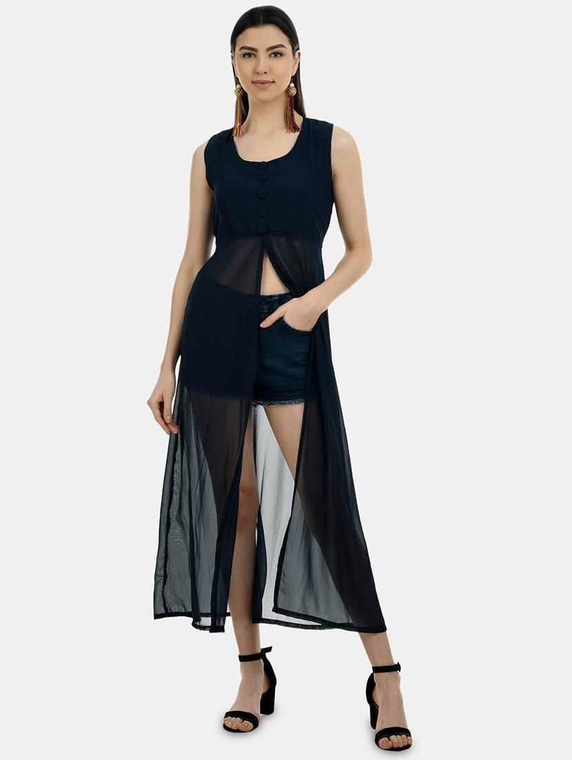 front slit sheer tunic - 17623362 - Zoom Image - 0