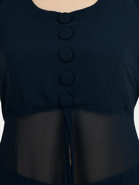 front slit sheer tunic - 17623362 - Standard Image - 3