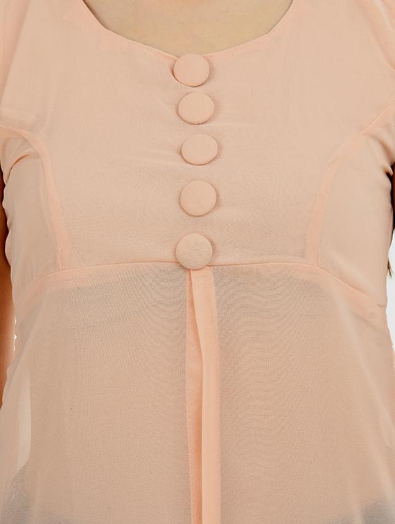 front slit sheer tunic - 17623363 - Standard Image - 3