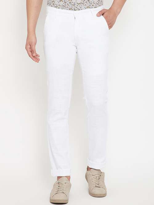 white solid chinos  - 17623952 -  Standard Image - 0