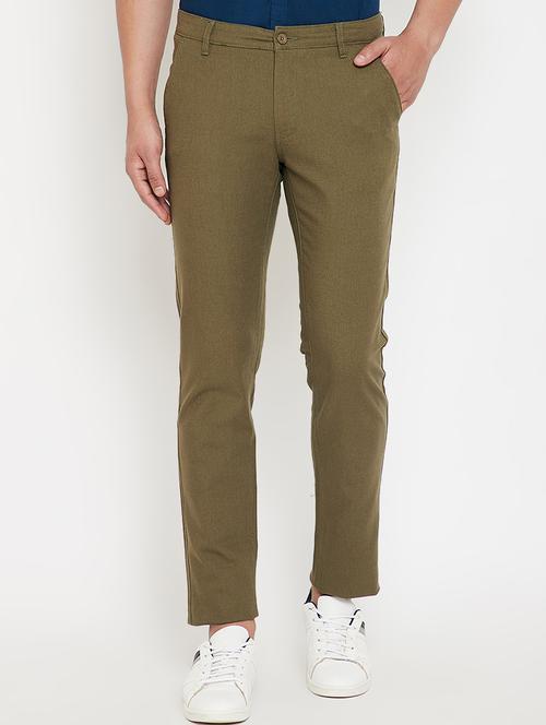 green solid chinos - 17623957 - Standard Image - 0