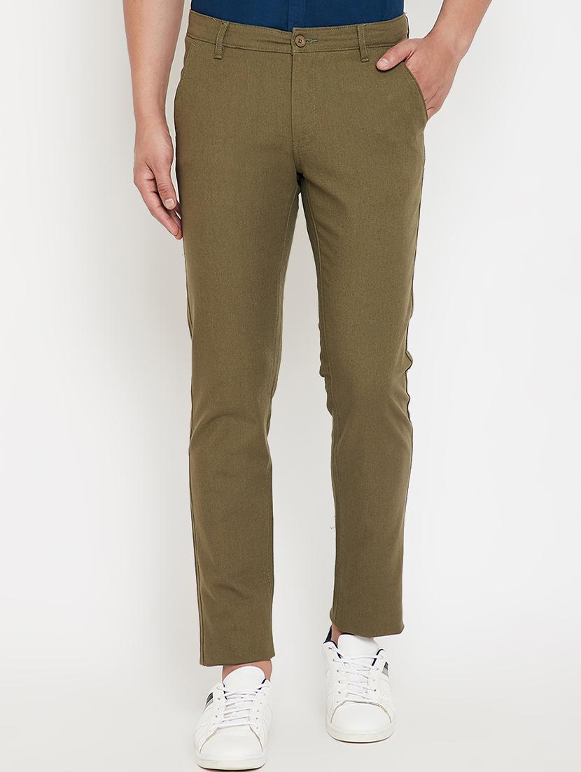 green solid chinos - 17623957 - Zoom Image - 0