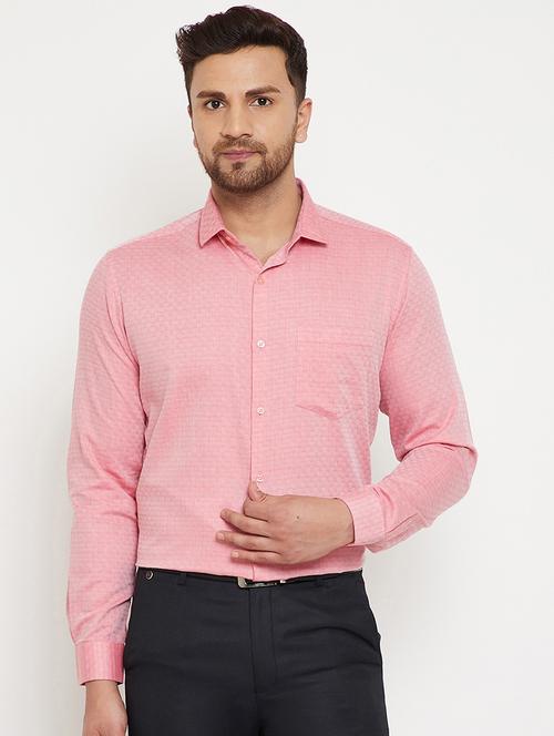 mens self design formal shirt - 17623989 - Standard Image - 0