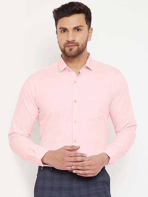 pink printed formal shirt - 17623996 - Standard Image - 0