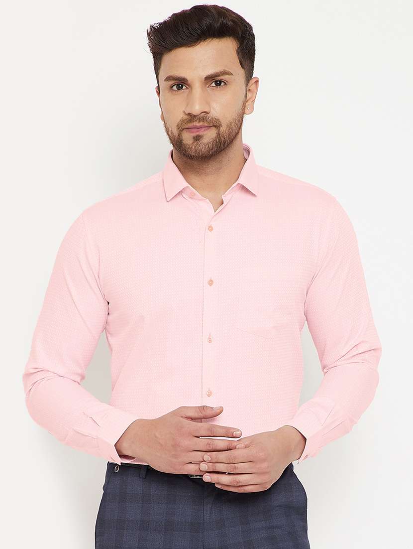 pink printed formal shirt - 17623996 - Zoom Image - 0