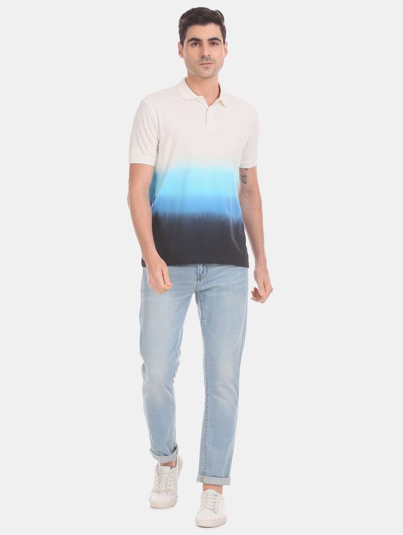 white ombre casual t-shirt  - 17625738 -  Standard Image - 3