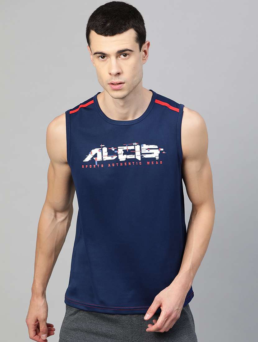 navy blue printed t-shirt - 17628157 - Zoom Image - 0