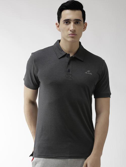 grey striped polo t-shirt - 17628175 -  Standard Image - 0