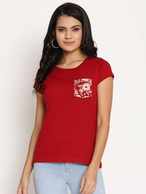 round neck solid tee - 17629723 - Standard Image - 0