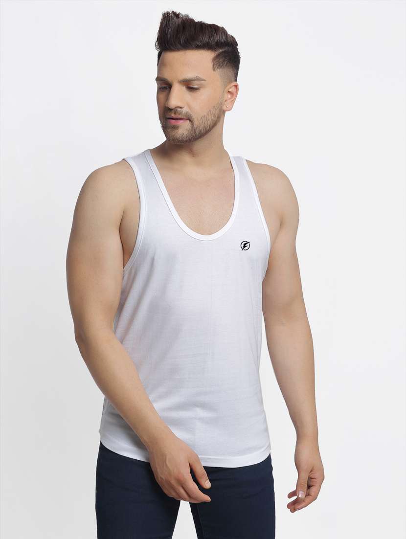 white solid vest