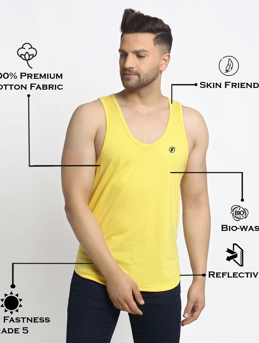 yellow solid vest - 17630305 - Standard Image - 3