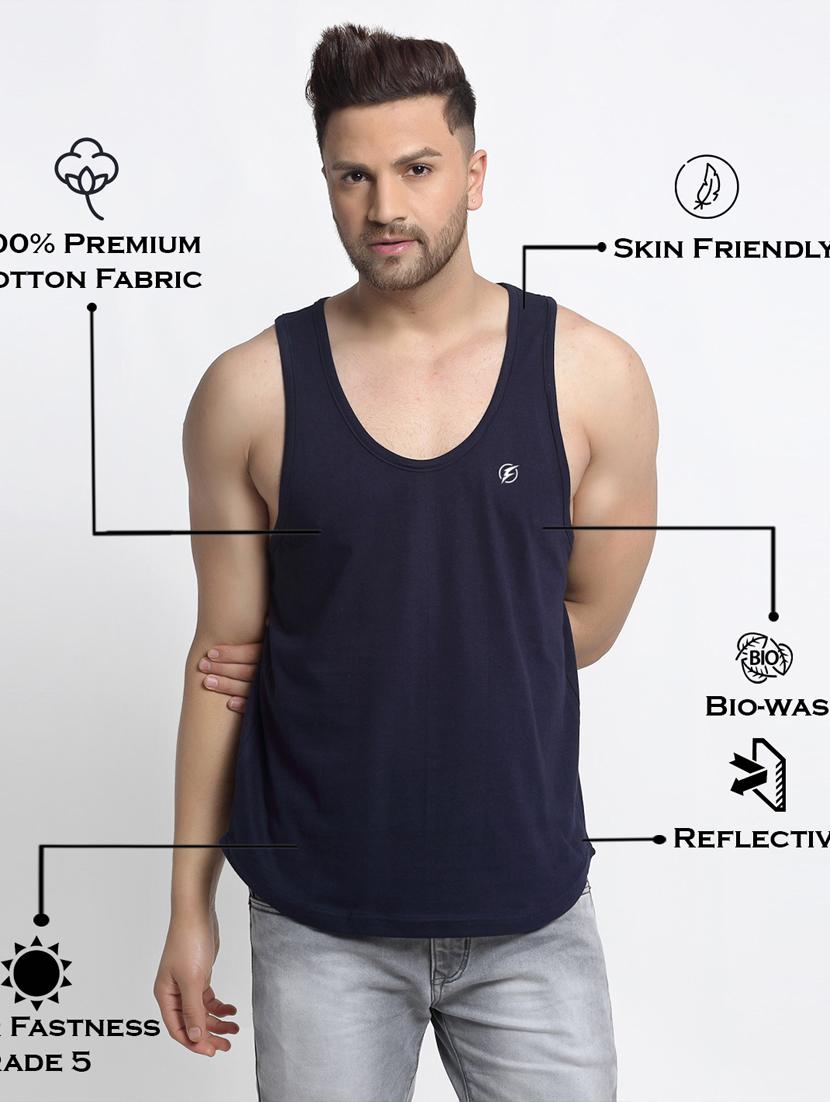 navy blue solid vest - 17630309 - Standard Image - 3