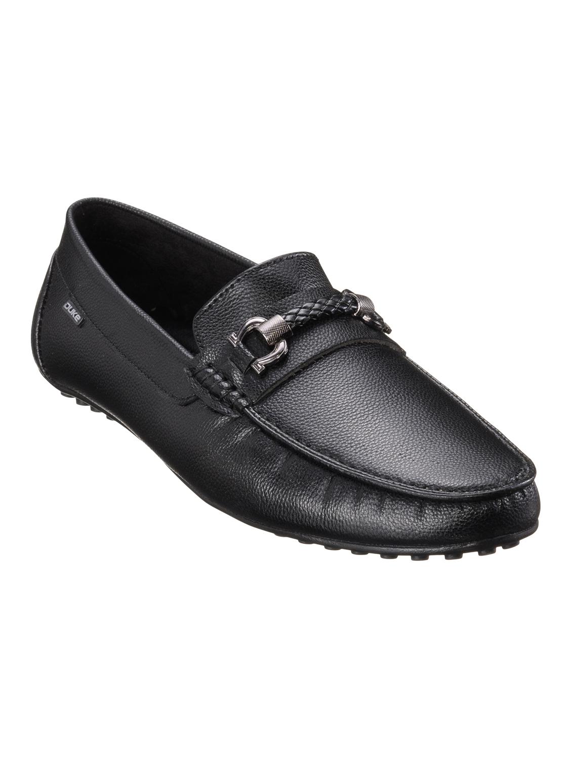 black synthetic slip on loafers - 17630337 - Zoom Image - 0