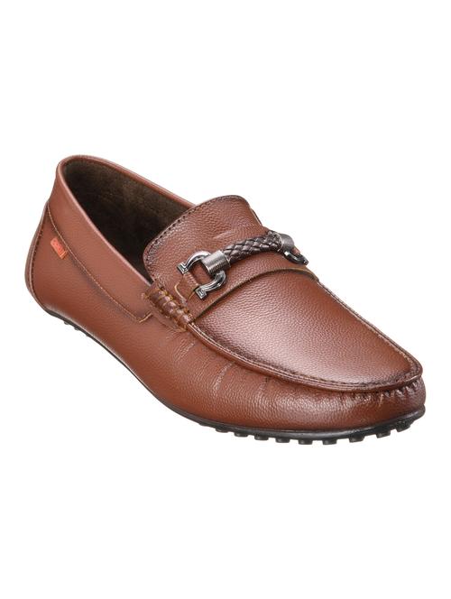 tan synthetic slip on loafers - 17630338 - Standard Image - 0