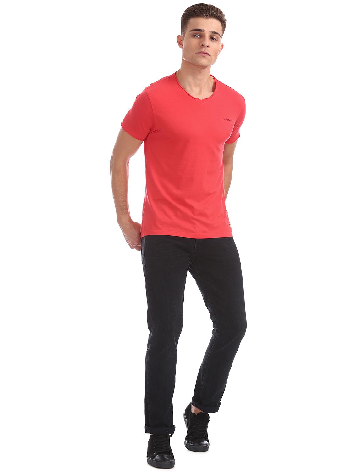 coral solid t-shirt - 17631152 - Standard Image - 3