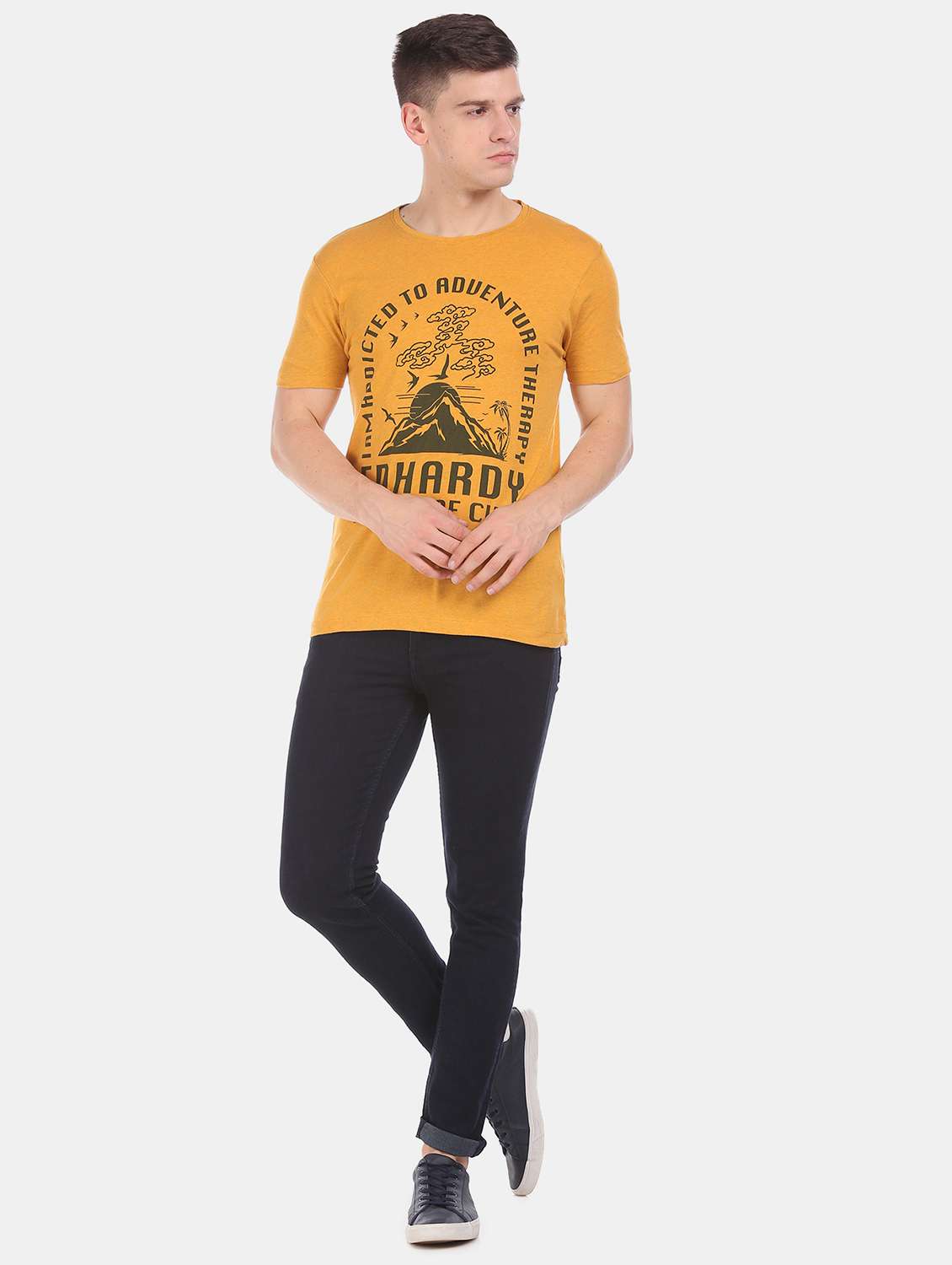 orange printed t-shirt - 17631229 - Standard Image - 3