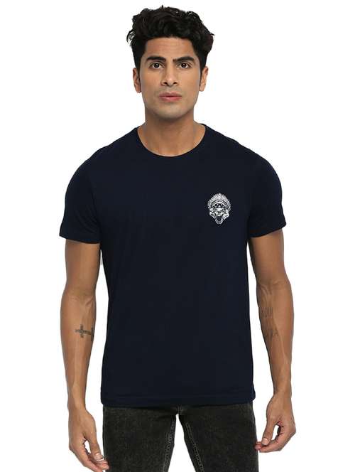 navy blue solid t-shirt - 17631324 -  Standard Image - 0