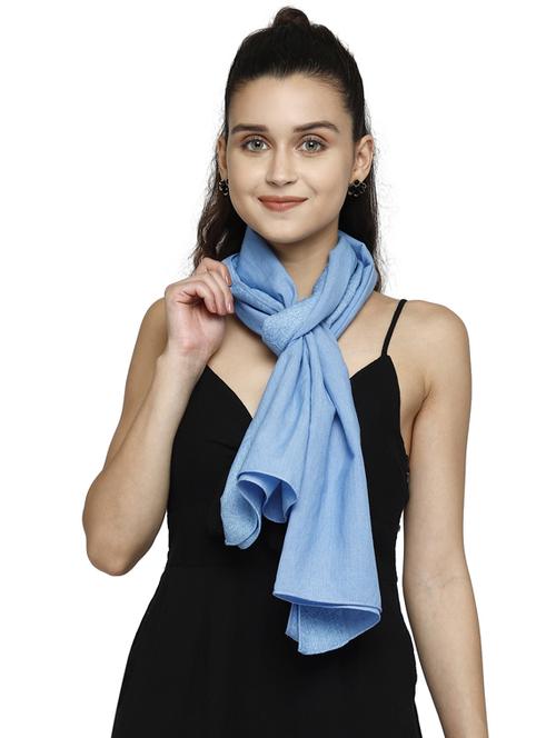 blue viscose stole - 17632577 -  Standard Image - 0