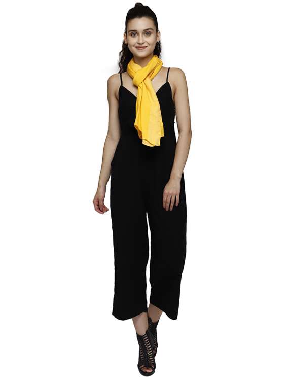 yellow viscose stole - 17632579 - Standard Image - 3