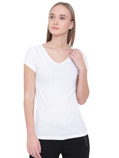 v-neck solid top - 17633037 - Standard Image - 0
