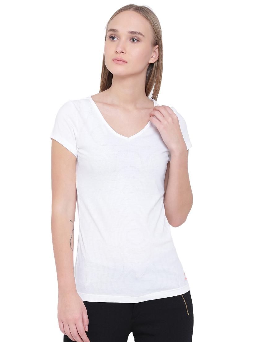 v-neck solid top - 17633037 - Zoom Image - 0