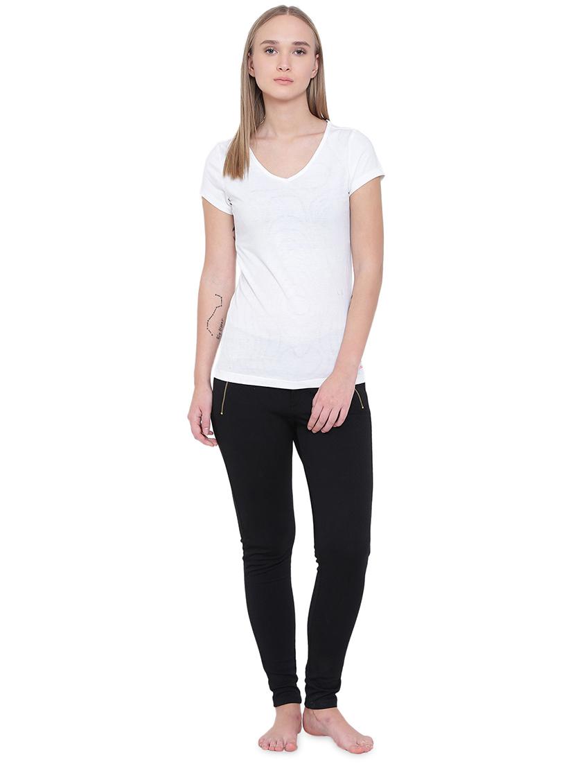 v-neck solid top - 17633037 - Standard Image - 3