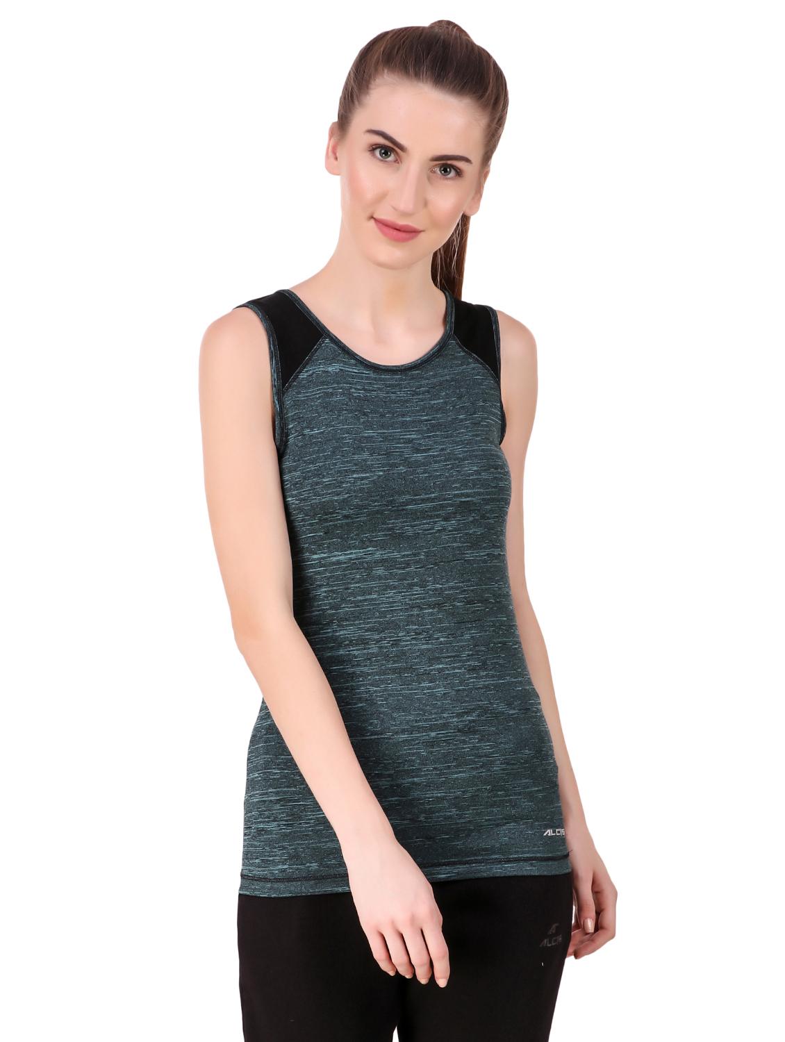 round neck melange top - 17633052 - Zoom Image - 0