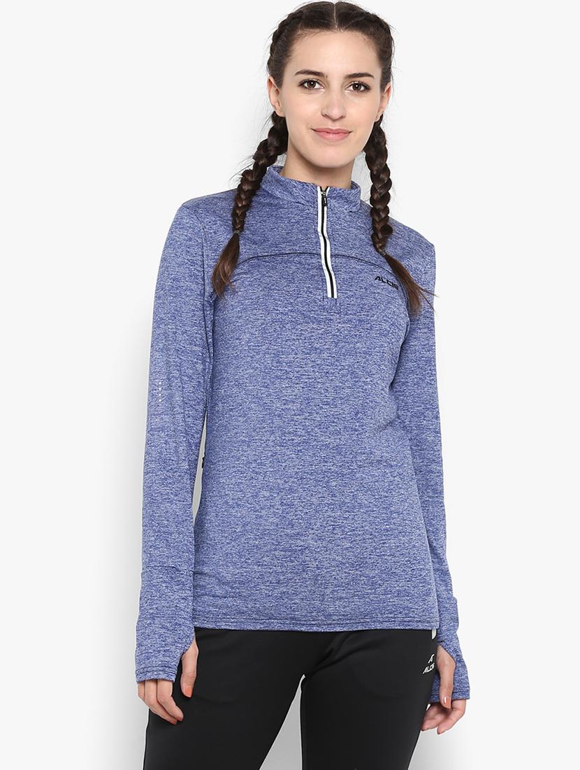 thumb hole sleeves melange top 