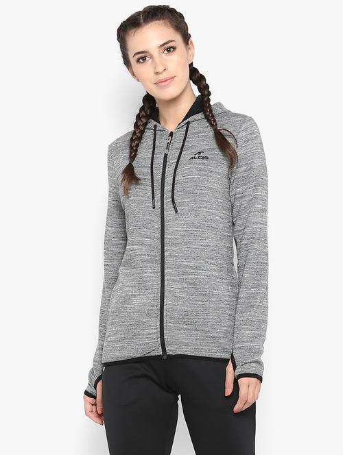 hooded neck melange jacket  - 17633103 -  Standard Image - 0
