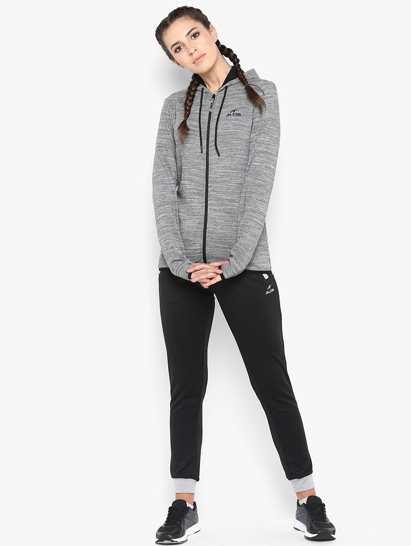 hooded neck melange jacket - 17633103 - Standard Image - 3