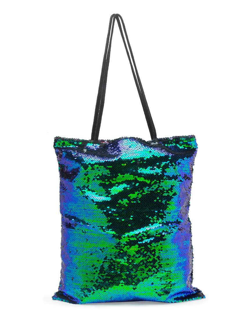 green leatherette (pu) handbag