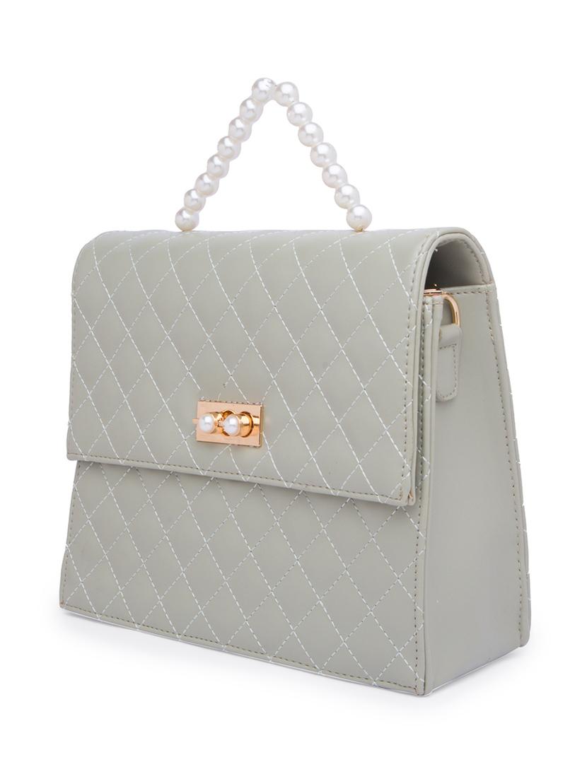 green leatherette (pu) handbag - 17633764 - Standard Image - 3