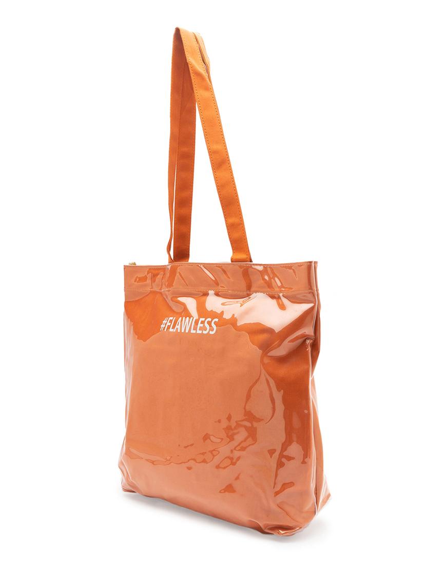 orange leatherette (pu) handbag - 17633772 - Standard Image - 3