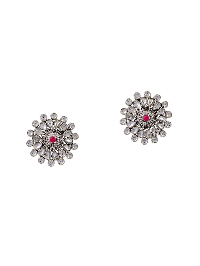 red brass studs earring - 17635700 -  Zoom Image - 0