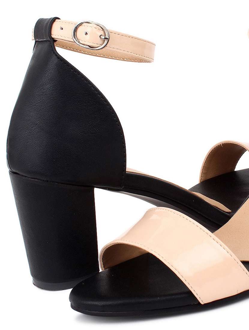 nude patent leather closed back sandals - 17636409 -  Standard Image - 5