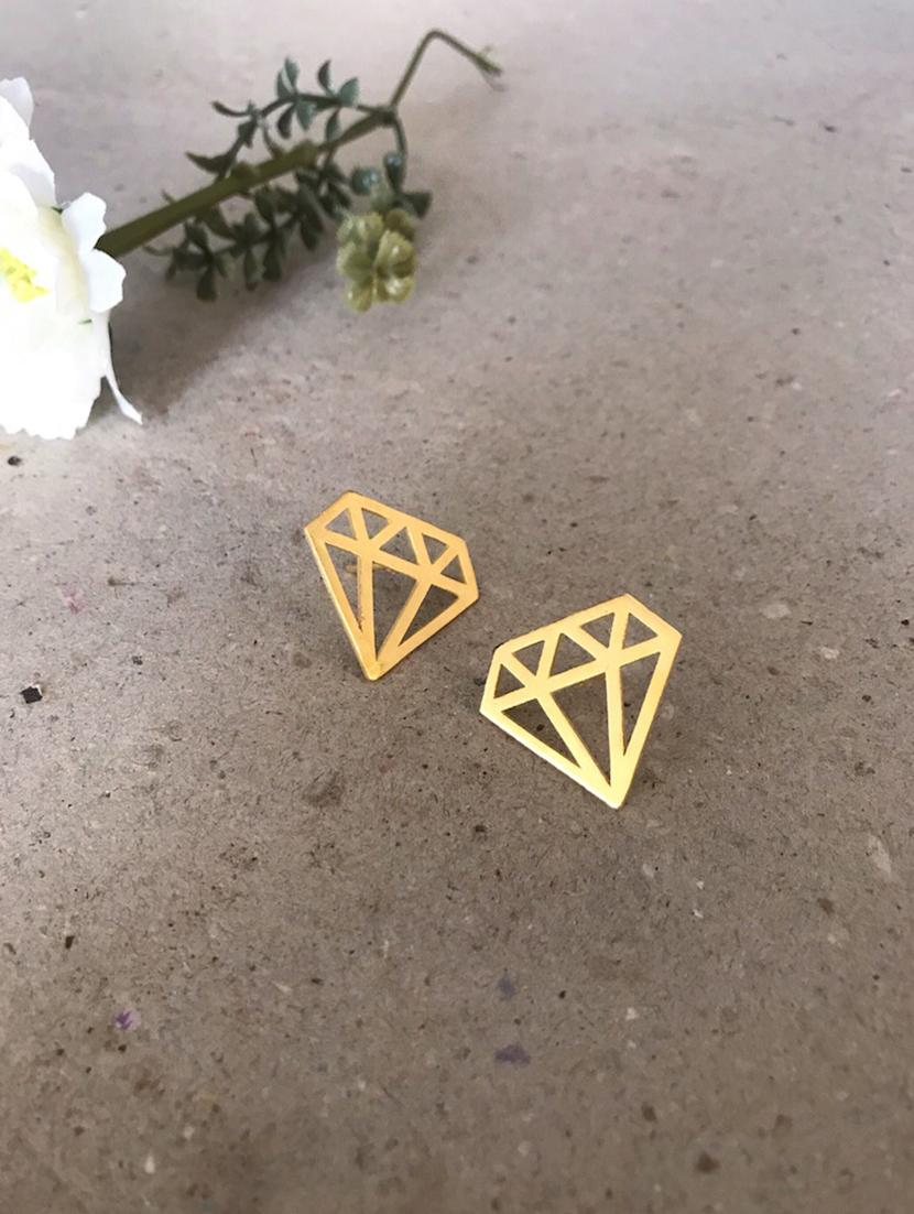 gold plated studs earring - 17637528 - Zoom Image - 0
