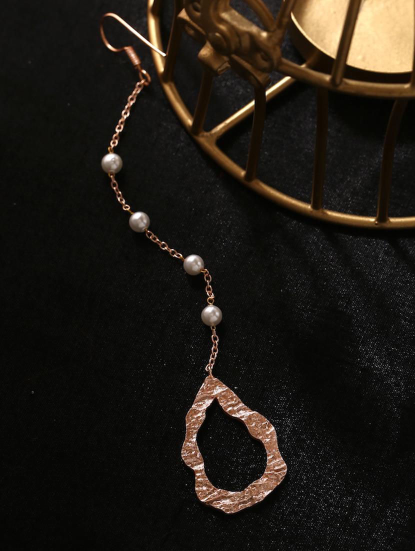pink gold plated maang teeka - 17637544 -  Zoom Image - 0