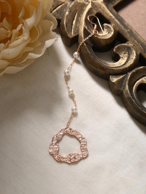 pink gold plated maang teeka - 17637546 -  Standard Image - 0