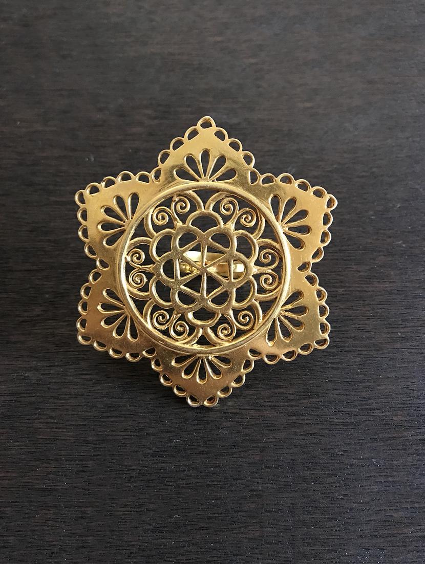 gold plated hand ring - 17637561 - Zoom Image - 0