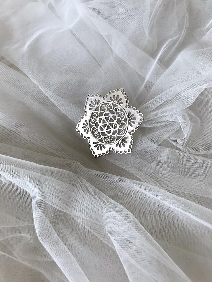 silver plated hand ring - 17637562 -  Zoom Image - 0