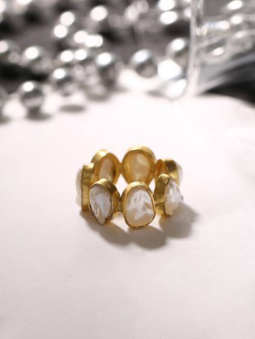 gold plated hand ring - 17637583 -  Standard Image - 0