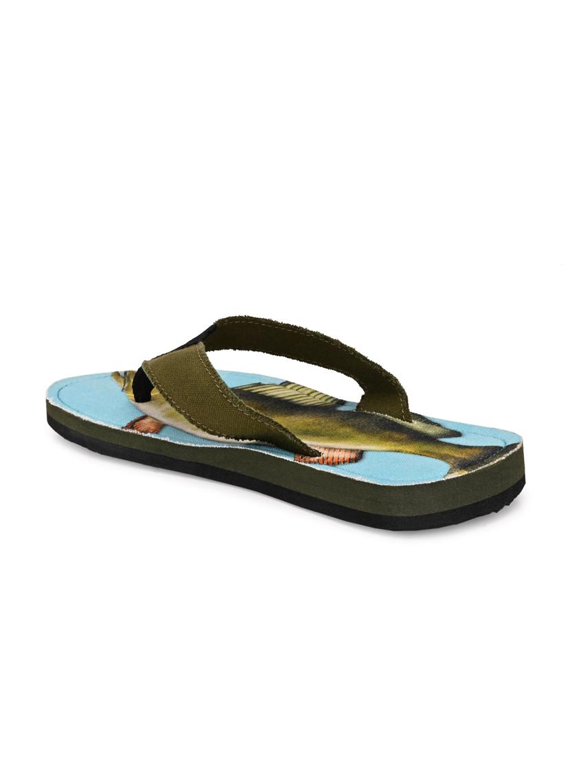 green canvas slip on flip flops - 17638297 - Standard Image - 3