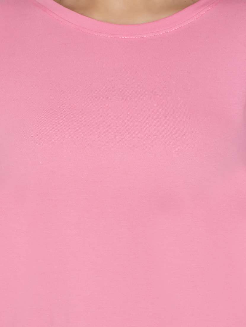 women's chest print round neck t-shirt - 17641990 -  Standard Image - 5