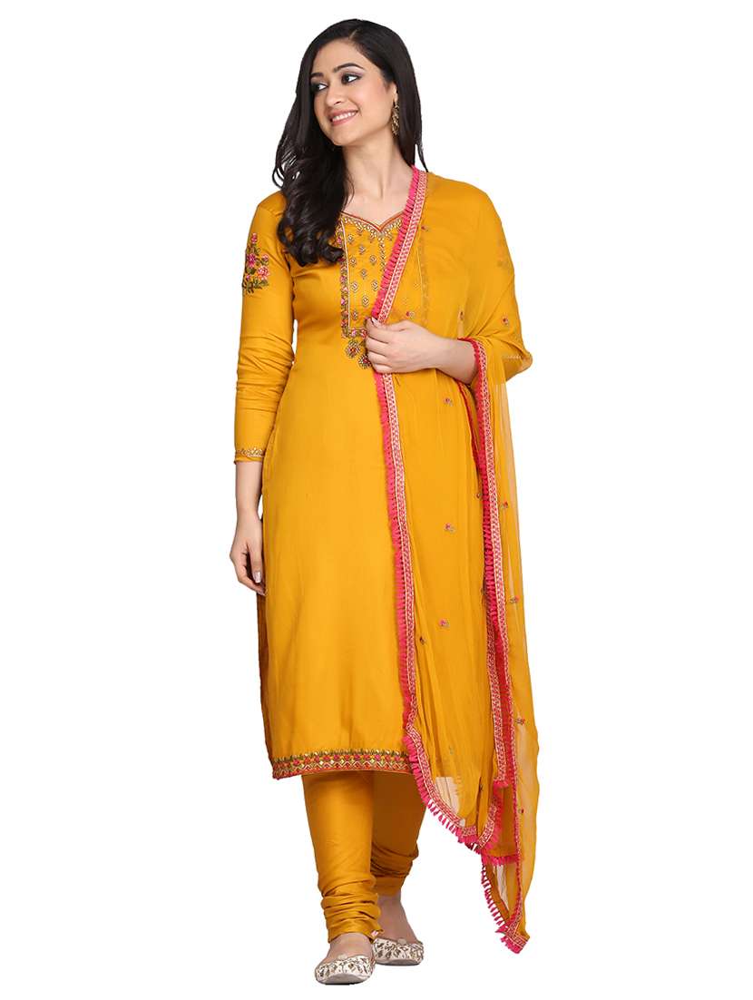 embroidered unstitched suit