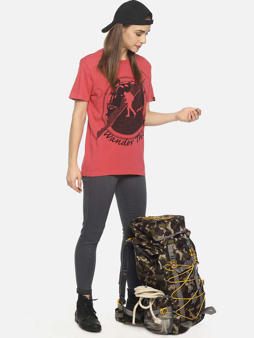 women's front print crew neck t-shirt - 17646648 -  Standard Image - 3