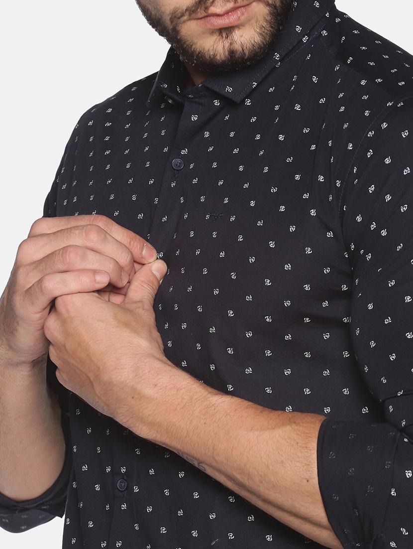 mens geometric casual shirt - 17646707 - Standard Image - 3