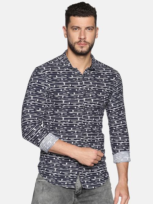 mens geometric casual shirt - 17646722 - Standard Image - 0